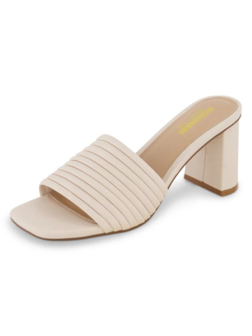 CUSHIONAIRE Women's Irma One Band Dress Heel Cream Size 11M Brand New!